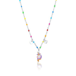 Παιδικό κολιέ με Μονόκερο και Καρδιές