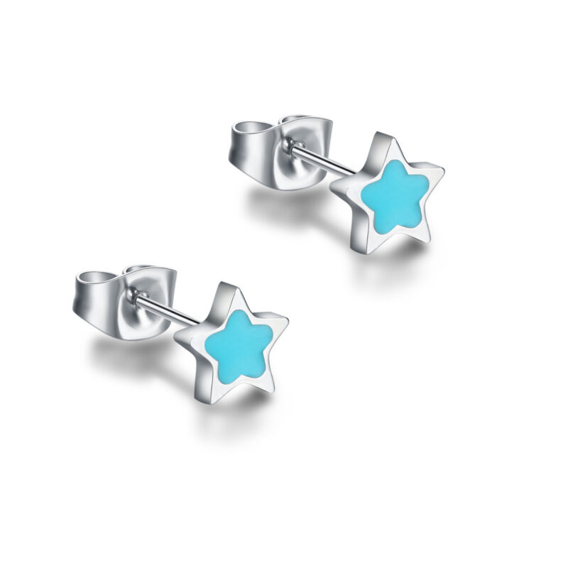Παιδικό σκουλαρίκι μπλε Αστέρι