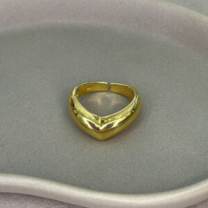 Ασημένιο Επίχρυσο Δαχτυλίδι 925