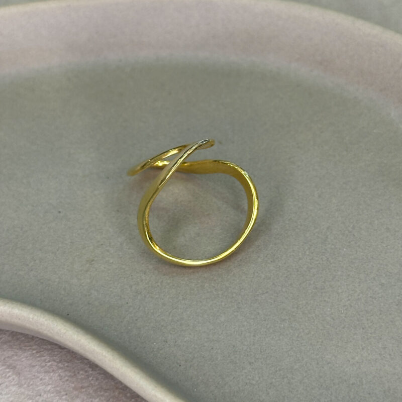 Ασημένιο Επιχρυσωμένο Δαχτυλίδι 925