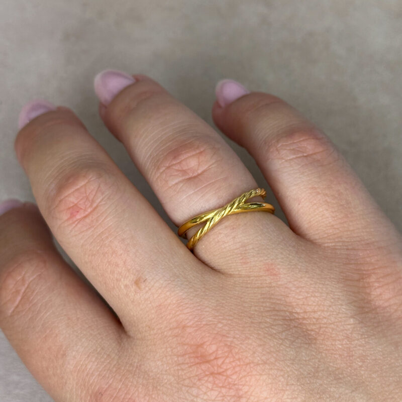 Ασημένιο Επιχρυσωμένο Δαχτυλίδι 925