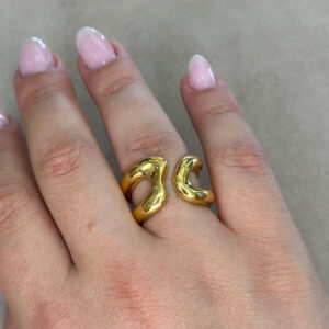 Ασημένιο Επίχρυσο Δαχτυλίδι 925