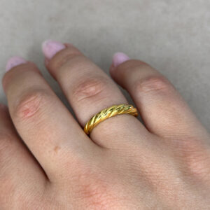 Ασημένιο Επιχρυσωμένο Δαχτυλίδι 925