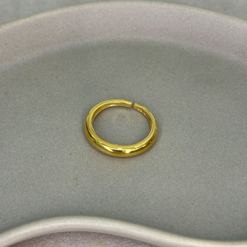 Ασημένιο Επίχρυσο Δαχτυλίδι 925