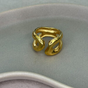 Ασημένιο Επίχρυσο Δαχτυλίδι 925