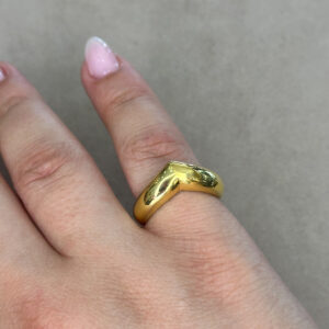 Ασημένιο Επίχρυσο Δαχτυλίδι 925