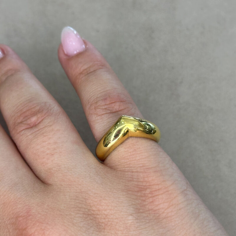 Ασημένιο Επίχρυσο Δαχτυλίδι 925