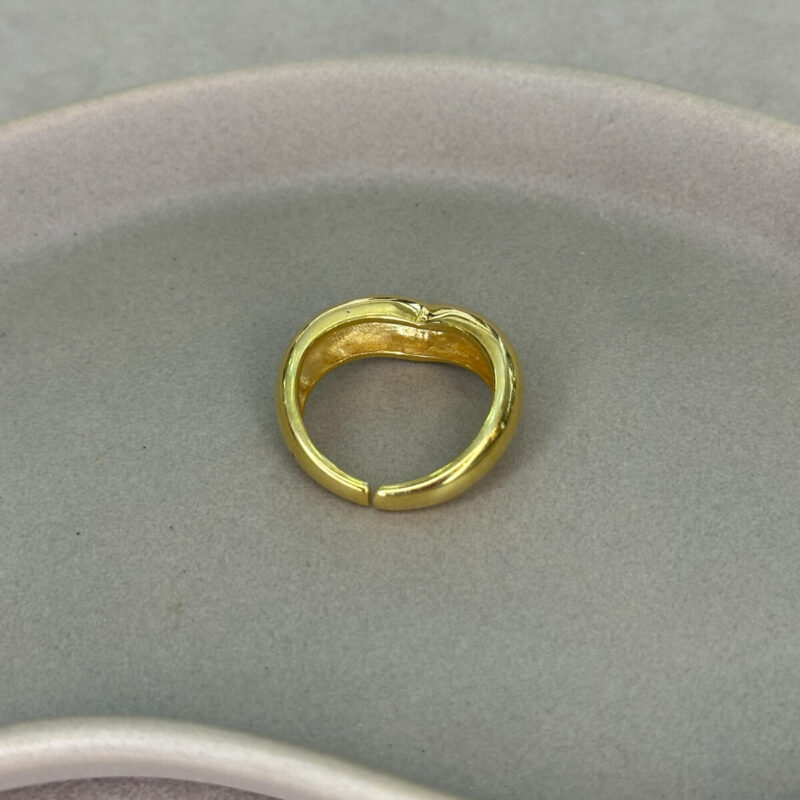 Ασημένιο Επίχρυσο Δαχτυλίδι 925