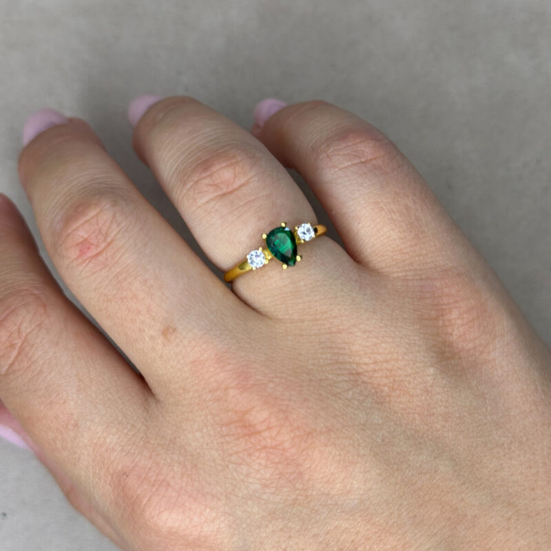 Ασημένιο Επιχρυσωμένο Δαχτυλίδι 925