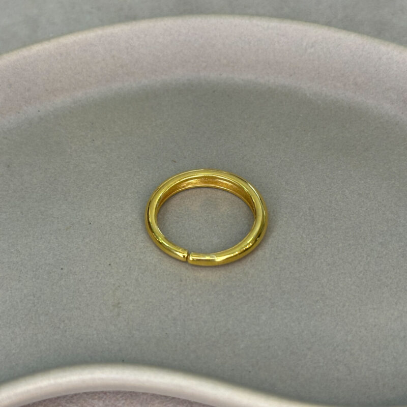 Ασημένιο Επίχρυσο Δαχτυλίδι 925