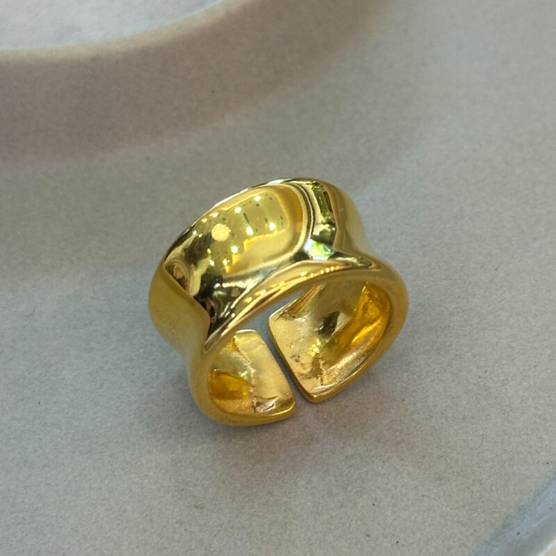 Ασημένιο Επίχρυσο Δαχτυλίδι 925