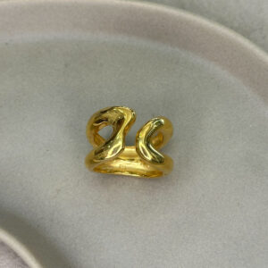 Ασημένιο Επίχρυσο Δαχτυλίδι 925