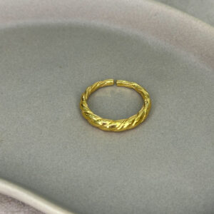 Ασημένιο Επιχρυσωμένο Δαχτυλίδι 925