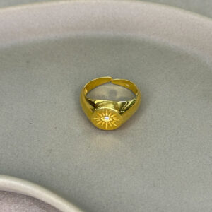 Ασημένιο Επιχρυσωμένο Δαχτυλίδι 925