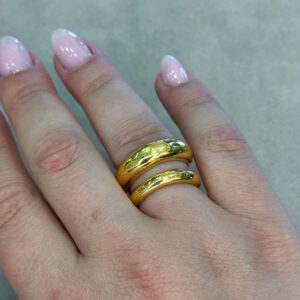 Ασημένιο Επίχρυσο Δαχτυλίδι 925