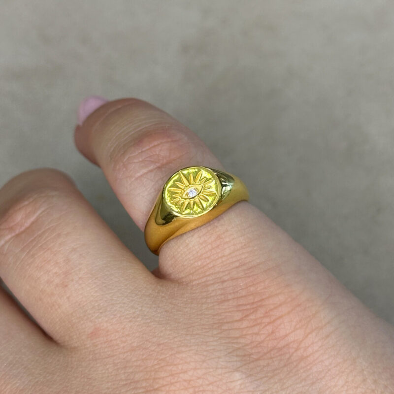 Ασημένιο Επιχρυσωμένο Δαχτυλίδι 925