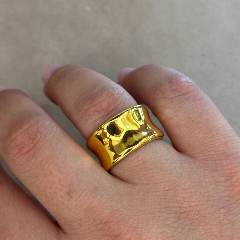 Ασημένιο Επίχρυσο Δαχτυλίδι 925