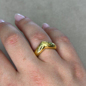 Ασημένιο Επίχρυσο Δαχτυλίδι 925