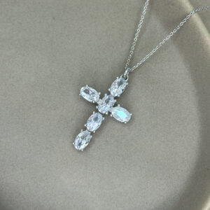 Σταυρός Ασήμι 925 με Ζιργκόν