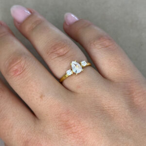 Ασημένιο Επιχρυσωμένο Δαχτυλίδι 925