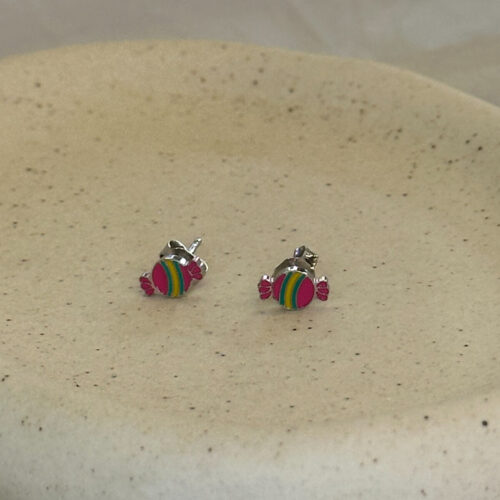 Ασημένια Σκουλαρίκια Καραμέλες