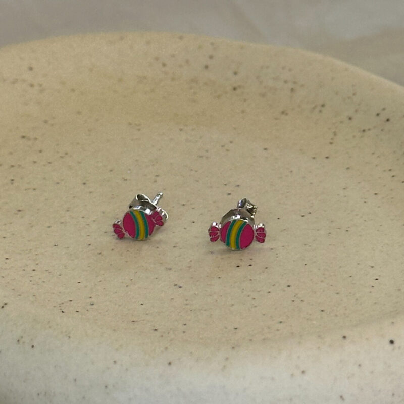 Ασημένια Σκουλαρίκια Καραμέλες