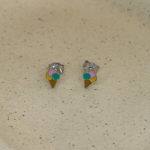 Ασημένια Σκουλαρίκια Παγωτό