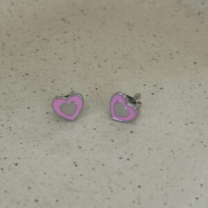 Ασημένια σκουλαρίκια Καρδιά