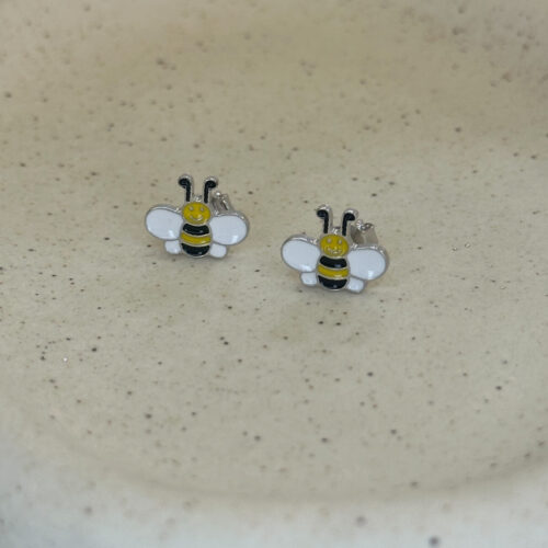 Ασημένια σκουλαρίκια Μέλισσα