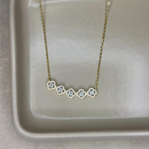 Ασημένιο επίχρυσο κολιέ