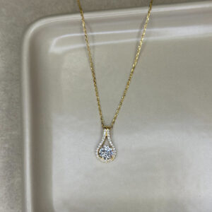 Ασημένιο επίχρυσο κολιέ