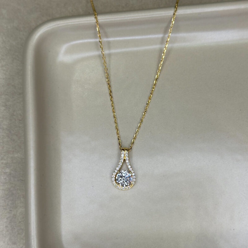 Ασημένιο επίχρυσο κολιέ