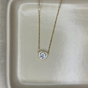 Ασημένιο επίχρυσο κολιέ