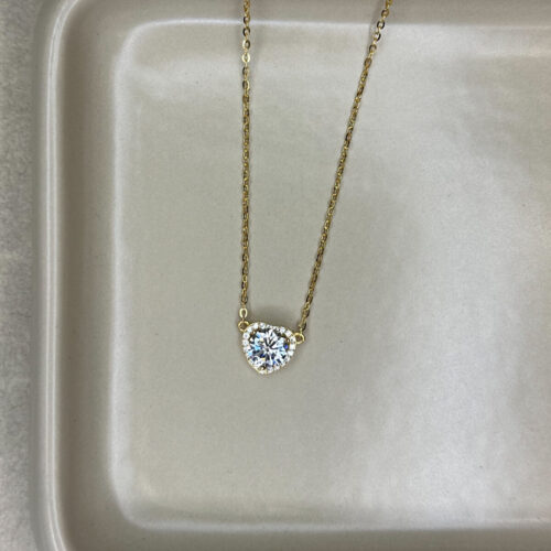 Ασημένιο επίχρυσο κολιέ