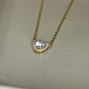 Ασημένιο επίχρυσο κολιέ