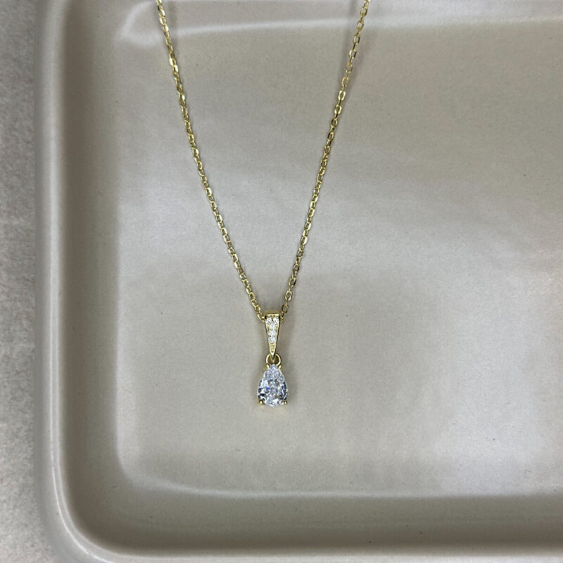 Ασημένιο επίχρυσο κολιέ