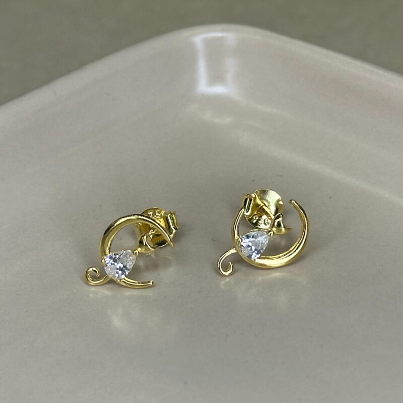 Επίχρυσα σκουλαρίκια 925